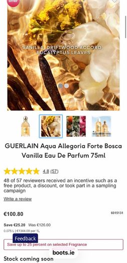 Guerlain Bosca Vanilla 75ml parfum for her