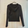 Black full zip hoodie with front pockets, size 8 Image 3