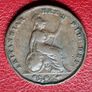 1837 Farthing William IV British copper coin Image 2