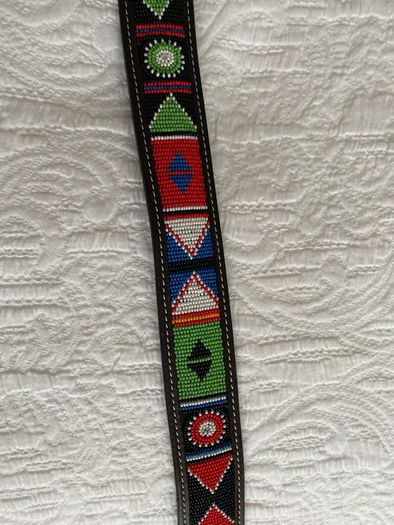 Belt Leather Belt Hand made Hand beaded