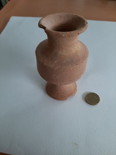 Small terracotta model vase