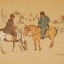 1902 Antique Print Edith Somerville He Will Not Lave Image 2