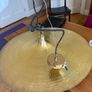Stunning beaten brass disc lamp (Vintage Habitat) Make an offer. Image 2