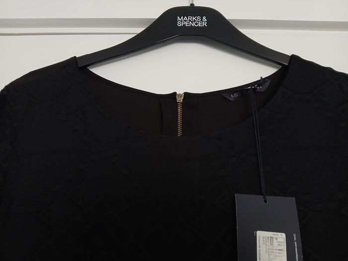 Black M&S top, short sleeves, size 16, new