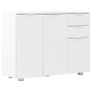 Sideboard High Gloss White 107x35x76 cm Image 6
