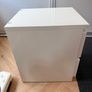 Ikea Malm - White bed side chest with top glass Image 6