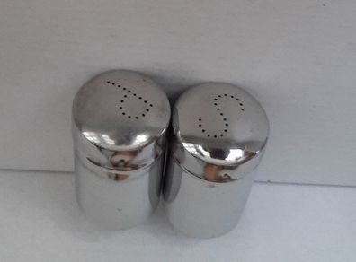 vintage salt and pepper stainless Steel