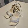 Bridal Shoes Ivory Wide Fit Block Heel Sandals (UK 7) Unworn Image 2