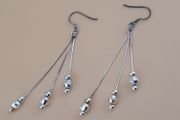 Classic Sterling Silver Multi-Strand Dangle Earrings