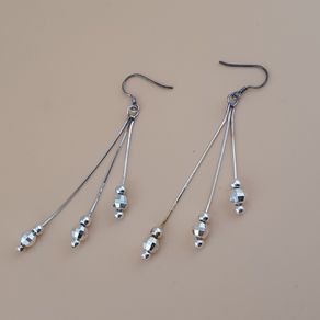Classic Sterling Silver Multi-Strand Dangle Earrings