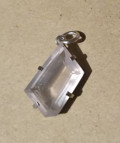 Vintage Sterling Silver and Faceted Rose Quartz Pendant