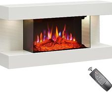 Wall Mounted Fireplace All in One with Downlights 32"/82cm