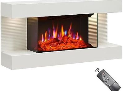 Wall Mounted Fireplace All in One with Downlights 32"/82cm