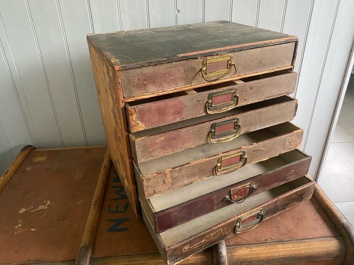 vintage tabletop drawers