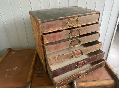 vintage tabletop drawers