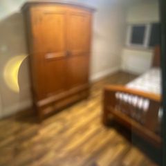 bed and wardrobe