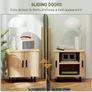 Nordic Bedside Table with Sliding Doors Image 4