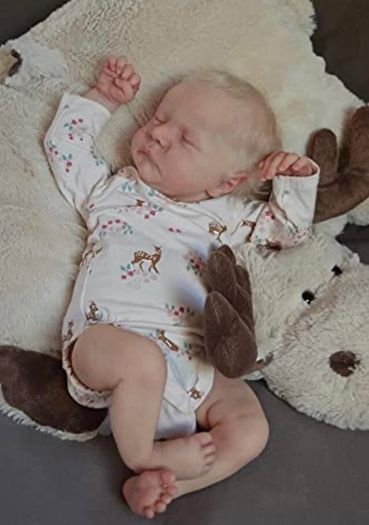 19inch 48cm Reborn Baby Doll Lifelike Baby Doll Levi Blonde Hair Girl Toddler Doll Toy (FREE POSTAGE)
