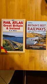 Railway Books. 1 X Rail Atlas Great Britain And Ireland By S. K. Baker. 2x Britain's Best Railways By Julian Holland & David Spaven.