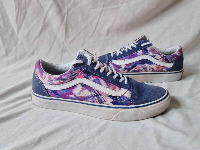 vans old skool multi paint Size 6 eu 37 blue I'm great condition