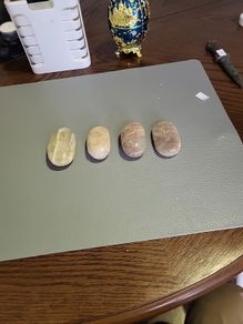 Moonstone palm stones