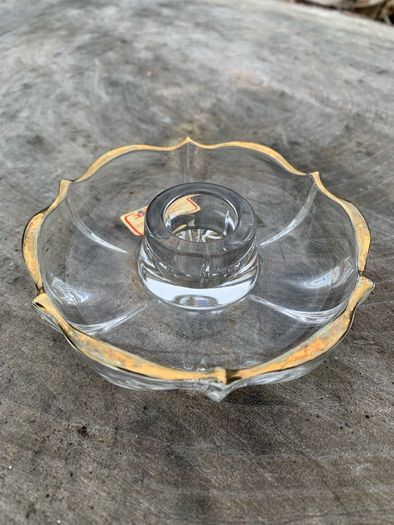 Mid century Joska crystal candle holder