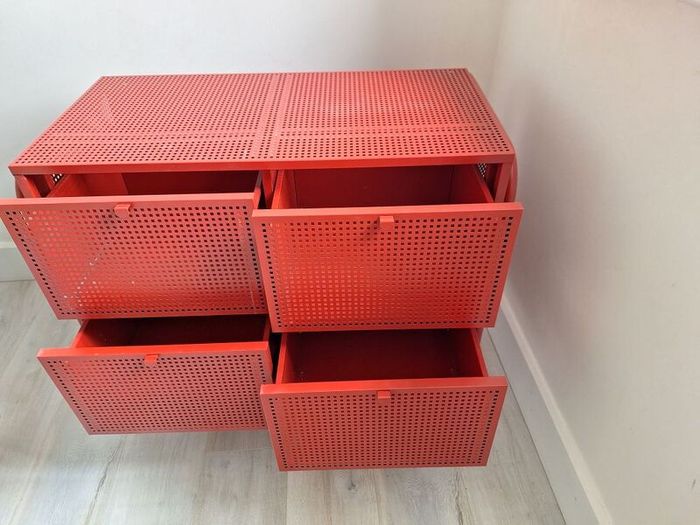 4 Drawer Metal Storage Chest