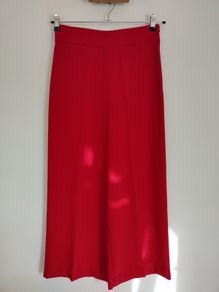 Zara Red Wide Leg Trousers