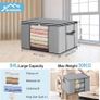 Large Capacity Clothes Storage Bags 6 Pack, Storage Boxes With Lids, Reinforced Handle Moving Boxes, Storage Box, Wardrobe Organiser for Duvet Bedding Clothing, Bedroom Underbed Storage Image 4