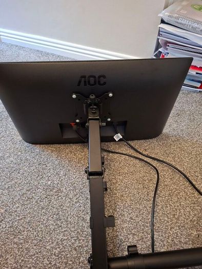 Monitor and 2 arm monitor stand