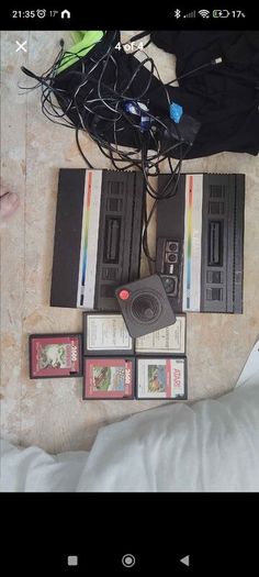 Atari 2600 junior 1982 ,, 2 consoles 6 games  joys