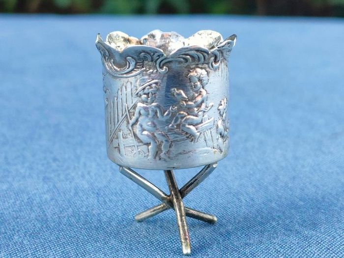 Miniature 19th century 800 silver chalice