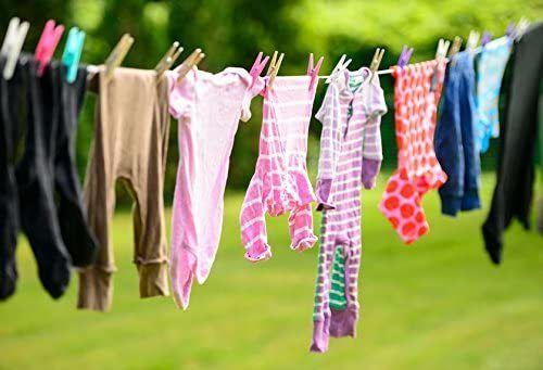 Outdoor Dual Retractable Clothes Washing Line with Wind Handle, 30 metres Drying Space, Metallic