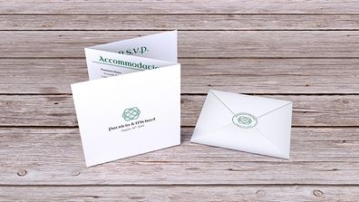 Celtic Heart Themed Tri-Fold Wedding Invitation