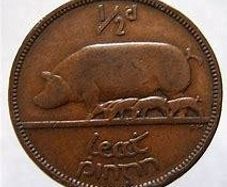 Irish pre decimal Halfpenny