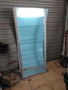 Glass display open cabinet
