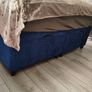 Navy blue double bed frame with underneath storage Image 2