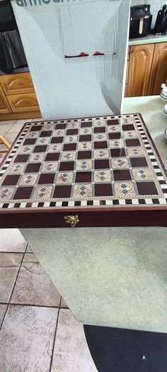 Egyptian Pharaoh Chess Set - Luxurious Chess board mother of pearl inlay Egyptian handmade and Metal Pieces