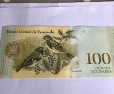 Rare Venezuela Banknote 100 Bolivares