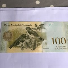 Rare Venezuela Banknote 100 Bolivares