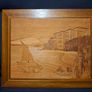 Beautiful Handmade Vintage inlaid Wood Marquetry Artwork Image 6