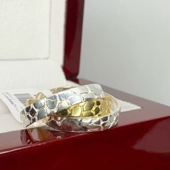 Silver Royal Bali Collection  Sterling Silver Interlocked Ring