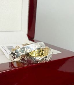 Silver Royal Bali Collection  Sterling Silver Interlocked Ring