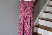Dunnes pink pattern summer dress, Size 16-18