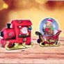 Snowglobe Set of 3pcs Sleigh Train Carriages & Engine Image 3