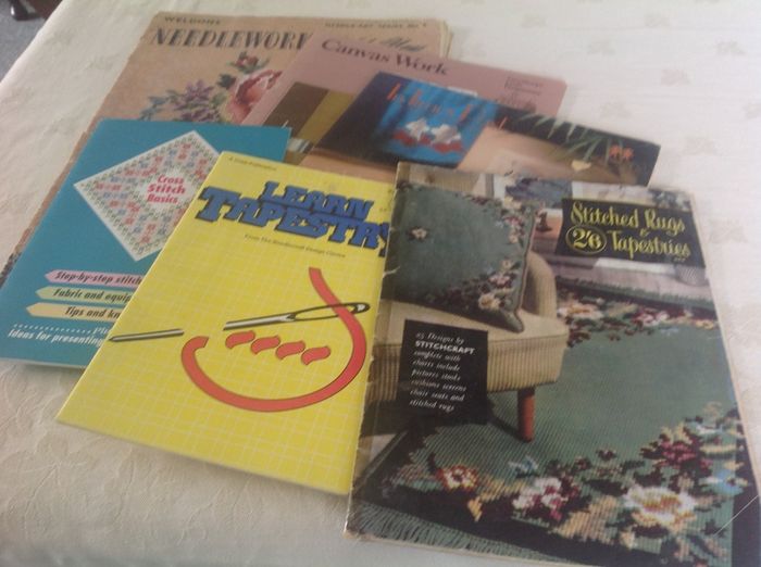 6 Vintage Needlecraft/Tapestry booklets