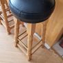 Bar Stool Premium real wood and leather Image 4