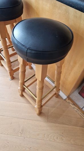 Bar Stool Premium real wood and leather