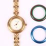 Gucci 1100-L Quartz Womens Watch 26mm Change Bezel Gold Plated Image 2