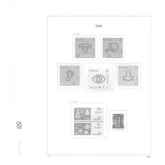 2015 Ireland Davo Supplement Stamp Pages. Includes Pages 178, 179, 180, 181 and 181a (Christmas Booklet) and B59 (Miniature) Sheets Pages include illustrations of stamps and mounts. 6 Pages